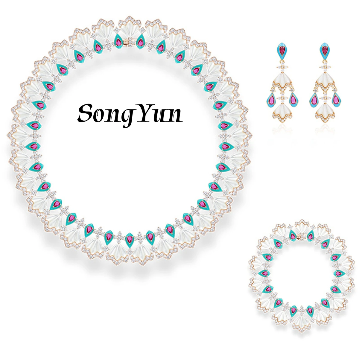 SY Luxury Jewelry Cat Paw Three Piece Set 925 Silver White Shell Fashionable Necklace Earrings And Bracelet
SY Luxury Jewelry Cat Paw Three Piece Set 925 Silver White Shell Fashionable Necklace Earrings And Bracelet