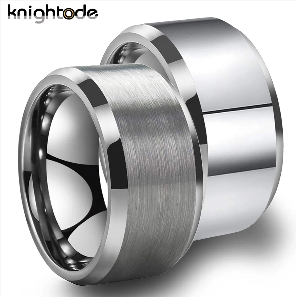 High Polished Matte Tungsten Carbide Rings 10mm 12mm Width Big Thumb Men's Wedding Band Party Jewelry Beveled Edges Comfort Fit
High Polished Matte Tungsten Carbide Rings 10mm 12mm Width Big Thumb Men's Wedding Band Party Jewelry Beveled Edges Comfort Fit