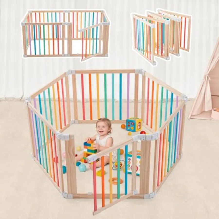 Складной деревянный манеж-ограждение для детей 51x51x25 дюймов, большой манеж-заборчик с защитой от детей, простая сборка, портативный дизайн для младенцев и малышей
Складной деревянный манеж-ограждение для детей 51x51x25 дюймов, большой манеж-заборчик с защитой от детей, простая сборка, портативный дизайн для младенцев и малышей