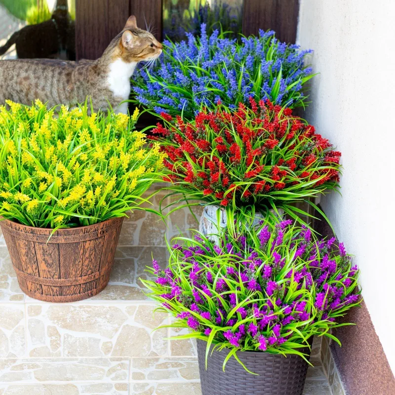 Outdoor Simulation Flower Artificial Lavender Plastic Fake Flower Home Decoration Wedding Green Plant Potted Flower Prop
Outdoor Simulation Flower Artificial Lavender Plastic Fake Flower Home Decoration Wedding Green Plant Potted Flower Prop