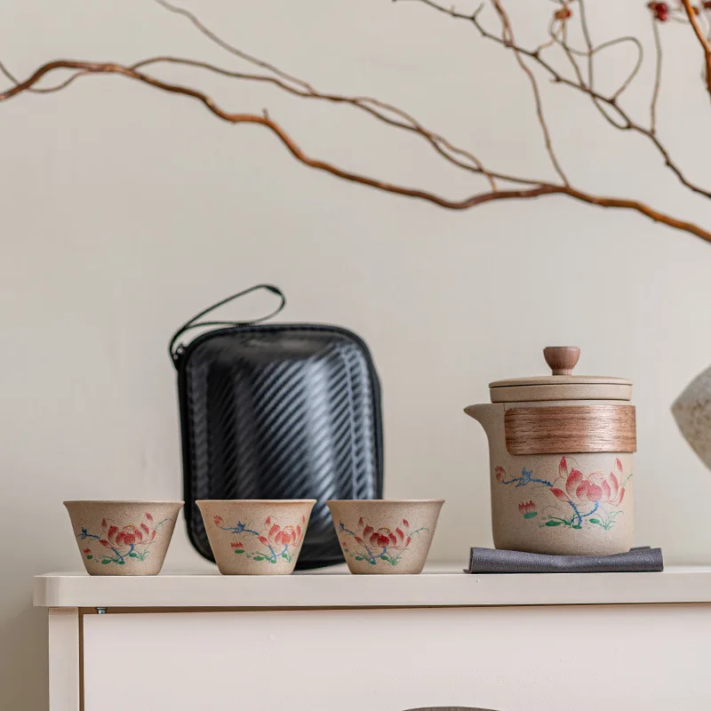 Portable Ceramic Complete Tea Set Chinese Style Hand-Made Pottery Tea Pot Teacup Tea Tools For Dessert Time Present Kitchen Gift
Portable Ceramic Complete Tea Set Chinese Style Hand-Made Pottery Tea Pot Teacup Tea Tools For Dessert Time Present Kitchen Gift