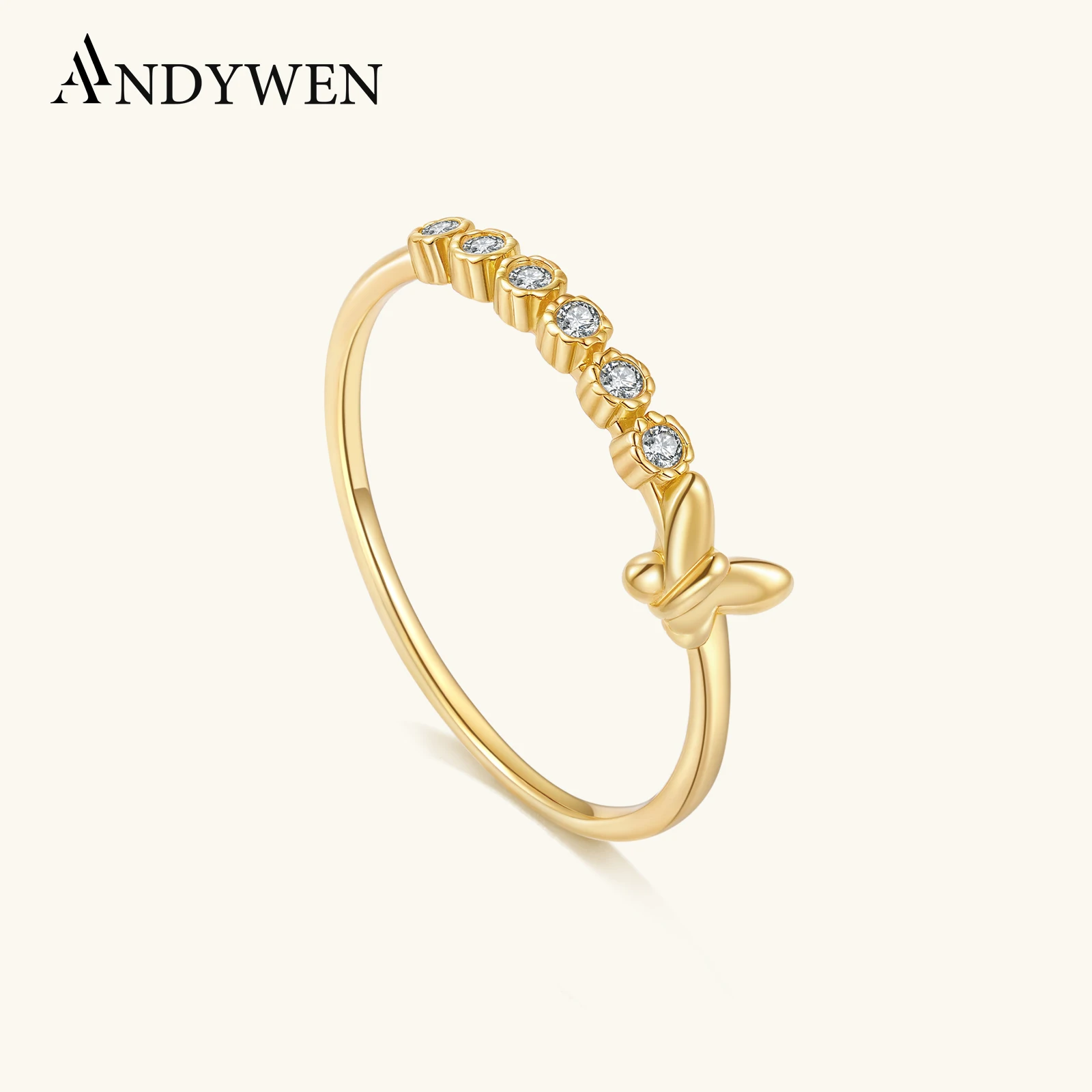 ANDYWEN 925 Sterling Silver Cute Elegant Gold Butterfly Round Zircon CZ Ring 2025 Daily Luxury Women Daily Fashion Gift
ANDYWEN 925 Sterling Silver Cute Elegant Gold Butterfly Round Zircon CZ Ring 2025 Daily Luxury Women Daily Fashion Gift
