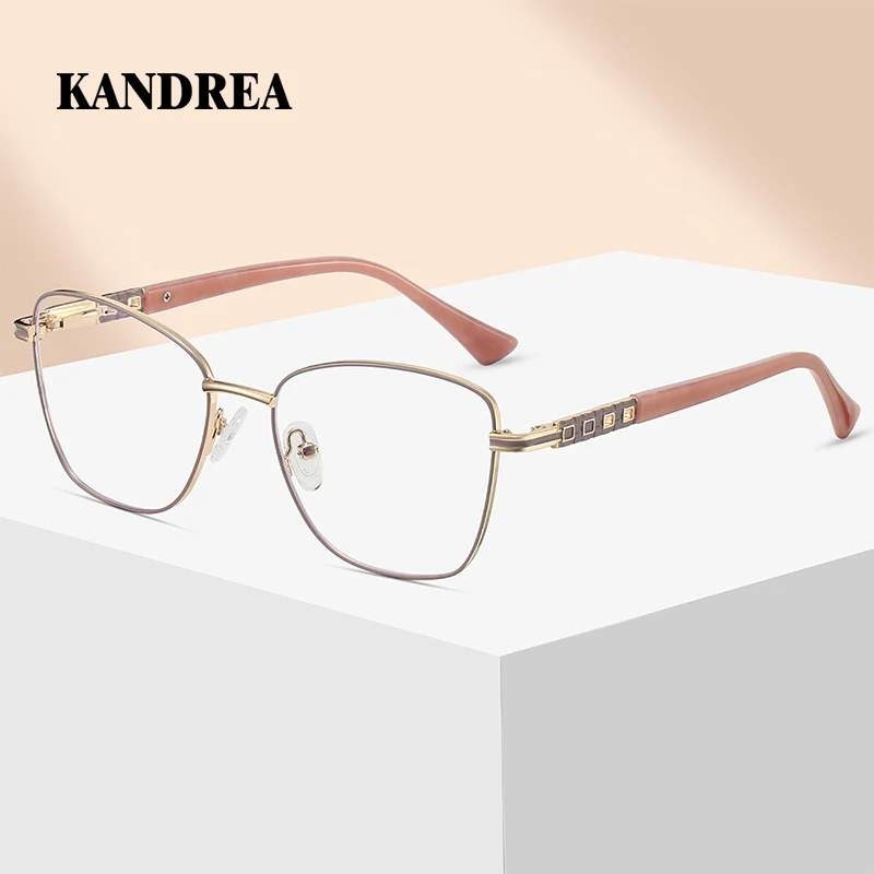 KANDREA Blue Light Blocking Glasses Women Premium Metal Frame Spring Hinge Acetate Temple Fashion Eyewear New Arrival 78005
KANDREA Blue Light Blocking Glasses Women Premium Metal Frame Spring Hinge Acetate Temple Fashion Eyewear New Arrival 78005