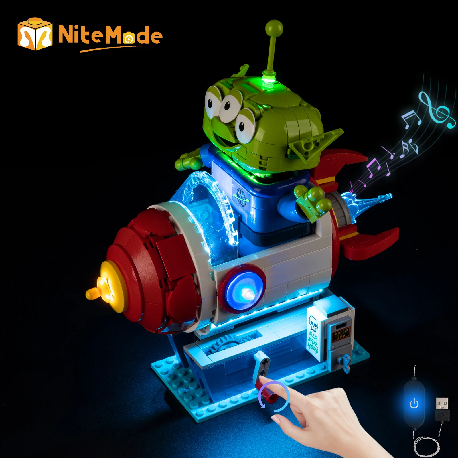 Easylite Led Light Set Suitable for Lego Alien with Pizza Planet Rocket Ride 43307 (No Model)
Easylite Led Light Set Suitable for Lego Alien with Pizza Planet Rocket Ride 43307 (No Model)