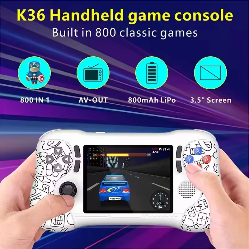 Классические игровые приставки с AV-выходом, 3,5-дюймовый экран, 800 игр, 8-битные портативные игровые консоли, ретро-плееры, портативные карманные видеоплееры
Классические игровые приставки с AV-выходом, 3,5-дюймовый экран, 800 игр, 8-битные портативные игровые консоли, ретро-плееры, портативные карманные видеоплееры
