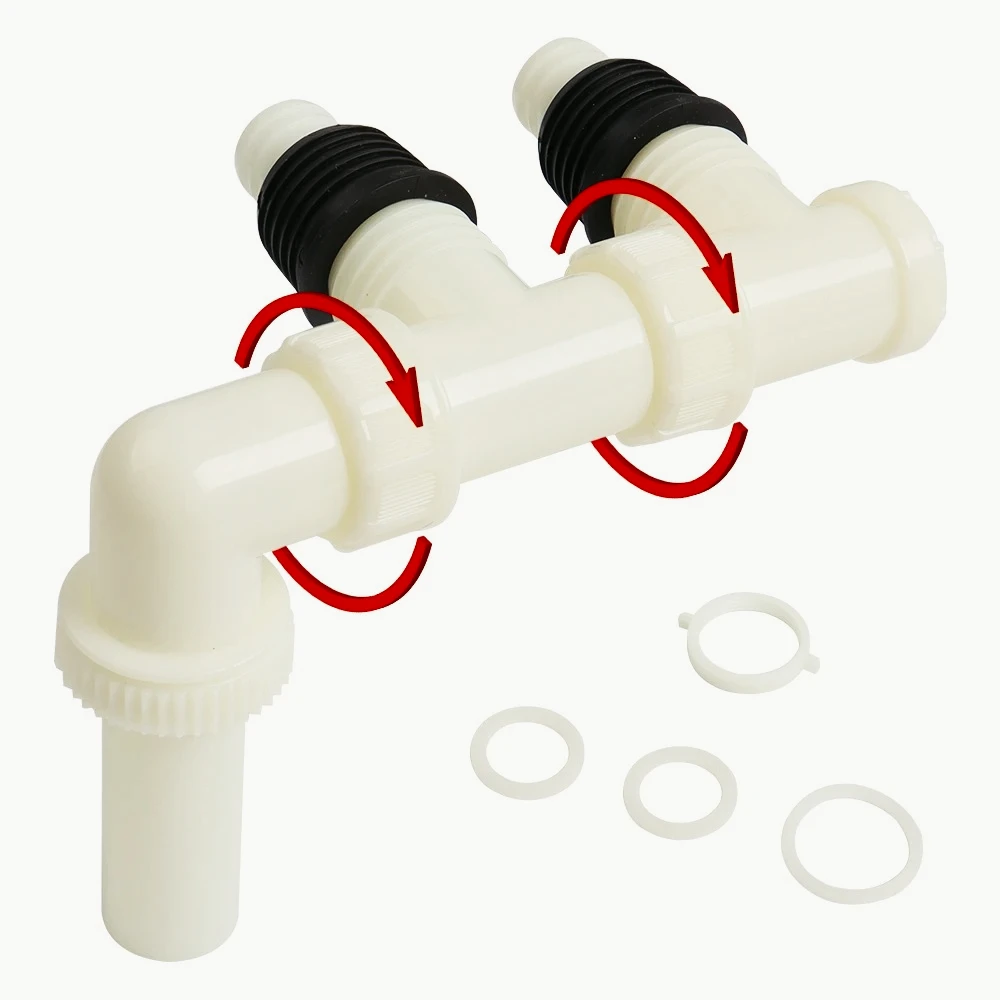 Double Caravan Waste Water Outlet Hose Pipe Adapter Use with Waste Hog Master Caravan RV Drainage Accessories Universal
Double Caravan Waste Water Outlet Hose Pipe Adapter Use with Waste Hog Master Caravan RV Drainage Accessories Universal