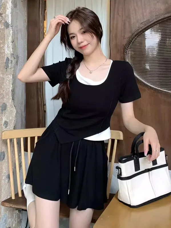 plus Size Women's Casual Sportswear Set Summer High Waist Wide Leg Short Pants Skirt Two-Piece Ensemble Polyester Fiber
plus Size Women's Casual Sportswear Set Summer High Waist Wide Leg Short Pants Skirt Two-Piece Ensemble Polyester Fiber