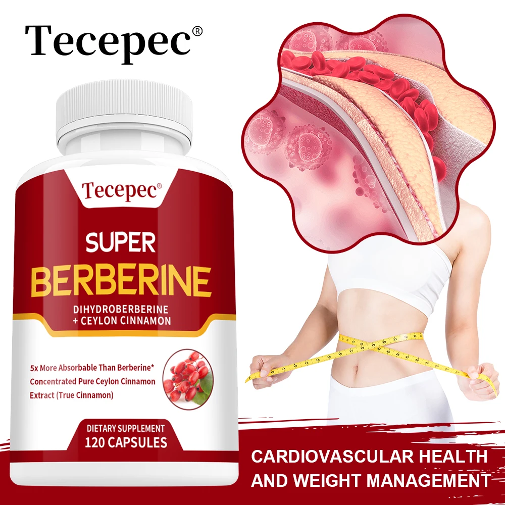 Berberine with Ceylon Cinnamon Capsules - Cardiovascular and Digestive Health, Supports Immune System, Antioxidant
Berberine with Ceylon Cinnamon Capsules - Cardiovascular and Digestive Health, Supports Immune System, Antioxidant