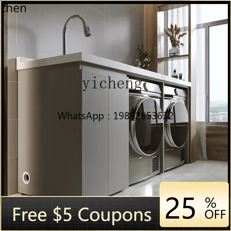 ABB stainless steel drum double washing machine cabinet balcony cabinet integrated laundry pool basin
ABB stainless steel drum double washing machine cabinet balcony cabinet integrated laundry pool basin