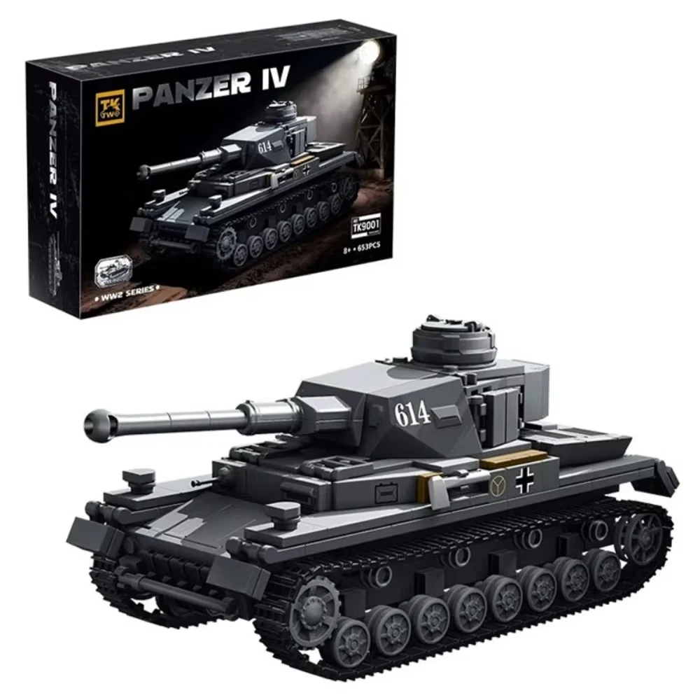 653PCS World War II German Army PanzerIV Tank Military Building Blocks Set DIY Construction Model Educational Toy Kids Gift
653PCS World War II German Army PanzerIV Tank Military Building Blocks Set DIY Construction Model Educational Toy Kids Gift