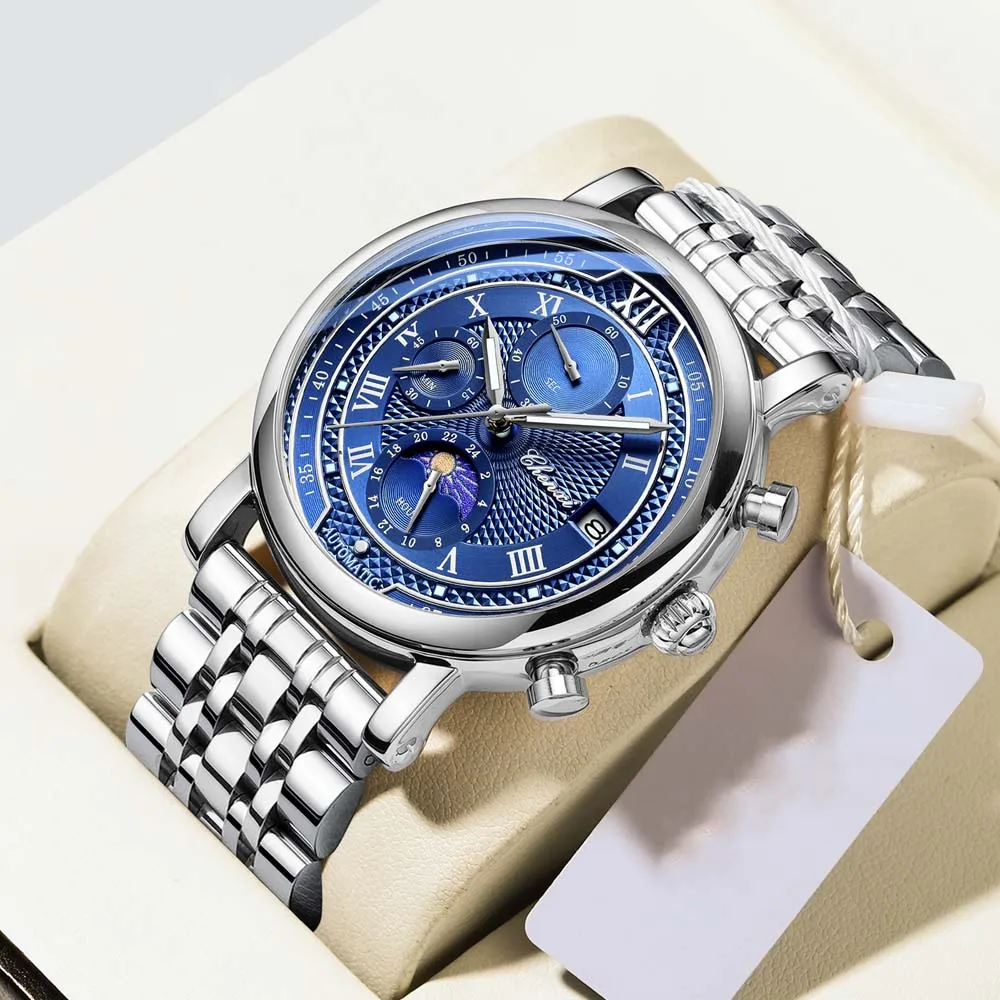 CHENXI MultiFunction Men's Quartz Watch True Triple-Eye Six-Hand Men's Watch Moon Phase Calendar Chronograph Men's Wristwatch
CHENXI MultiFunction Men's Quartz Watch True Triple-Eye Six-Hand Men's Watch Moon Phase Calendar Chronograph Men's Wristwatch