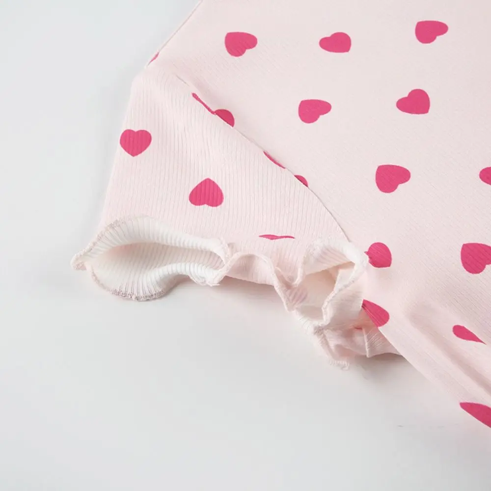 Soft Sweet Short Sleeve Pajamas Set Thin Euffle Camisole Shorts Nightdress Heart Homewear Two Pieces Nightwear Home
Soft Sweet Short Sleeve Pajamas Set Thin Euffle Camisole Shorts Nightdress Heart Homewear Two Pieces Nightwear Home