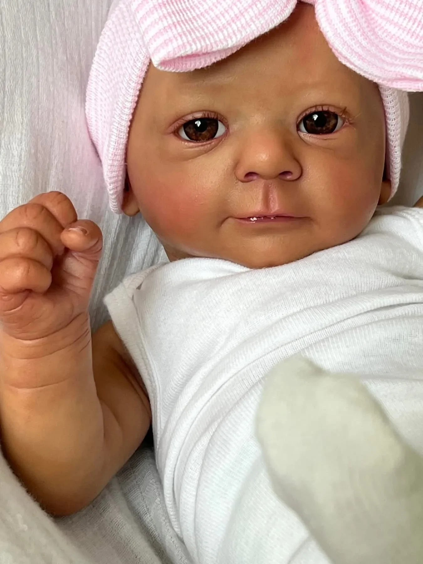 NPK 18inch Felicia Soft Body Reborn Baby Doll Dark Skin Lifelike Soft Touch Newborn 3D Skin Hand-Root Hair Visible
NPK 18inch Felicia Soft Body Reborn Baby Doll Dark Skin Lifelike Soft Touch Newborn 3D Skin Hand-Root Hair Visible