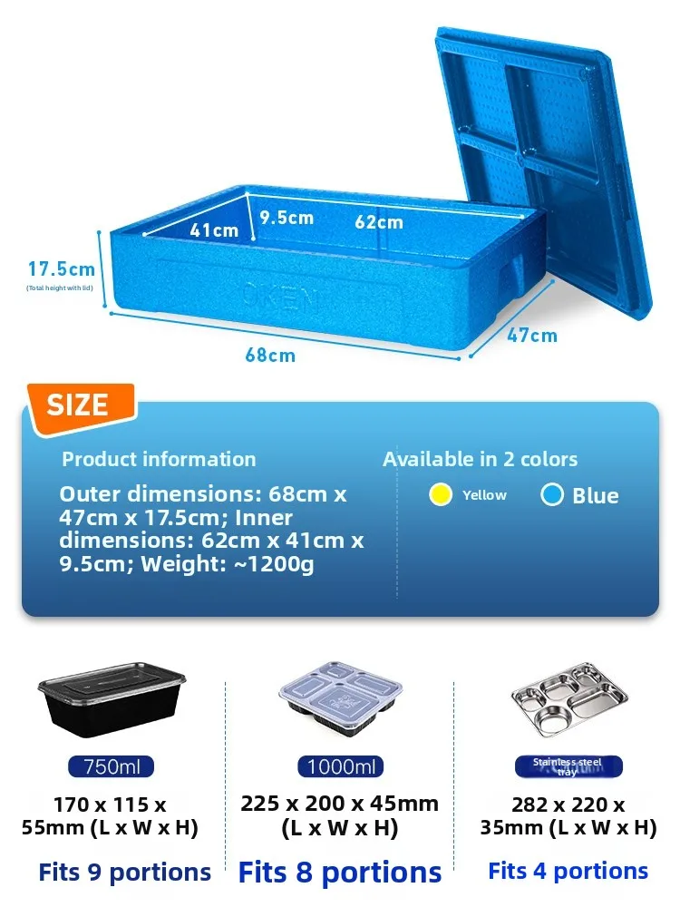 OKEN 24L EPP Foam Thermal Box Outdoor Food Stall Sandwich Burger Storage Container Picnic BBQ Cam Travel ential
OKEN 24L EPP Foam Thermal Box Outdoor Food Stall Sandwich Burger Storage Container Picnic BBQ Cam Travel ential