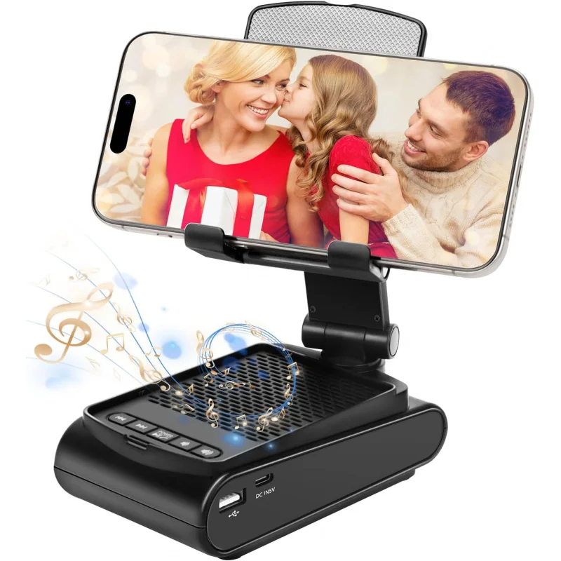 Multi-Angle Adjustable Mobile Phone Holder with Built-in Bluetooth Speaker, Suitable for Home and Outdoor use, Easy to Carry, wi
Multi-Angle Adjustable Mobile Phone Holder with Built-in Bluetooth Speaker, Suitable for Home and Outdoor use, Easy to Carry, wi
