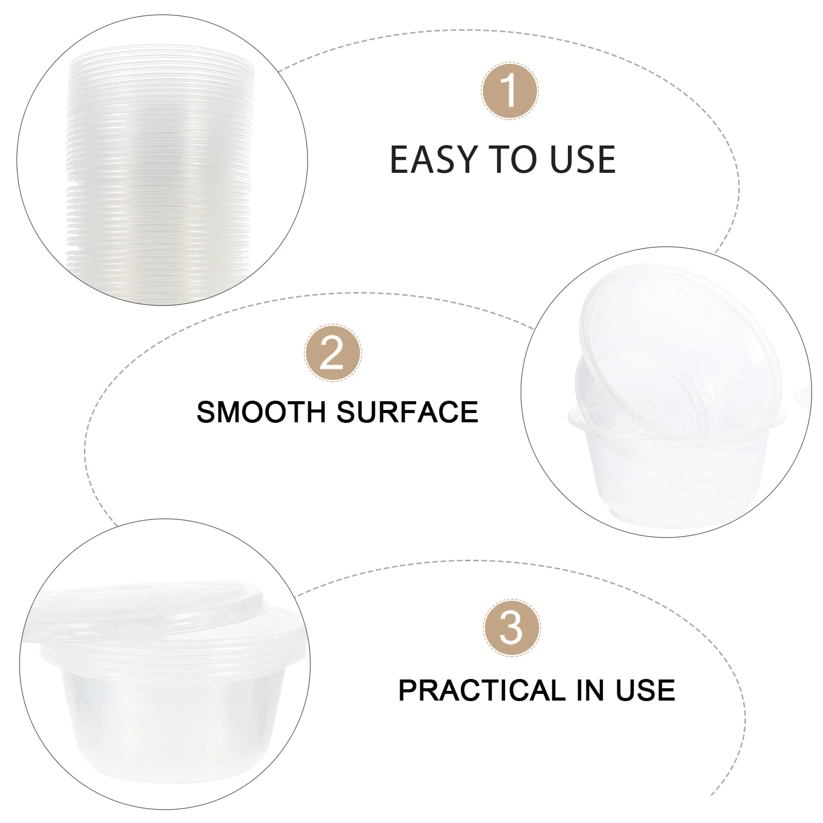 50pcs Plastic Bowls Disposable Food Grade Pp Take Out Containers Lid Large Capacity For Dessert Cake Salad Yogurt Cold Drink
50pcs Plastic Bowls Disposable Food Grade Pp Take Out Containers Lid Large Capacity For Dessert Cake Salad Yogurt Cold Drink