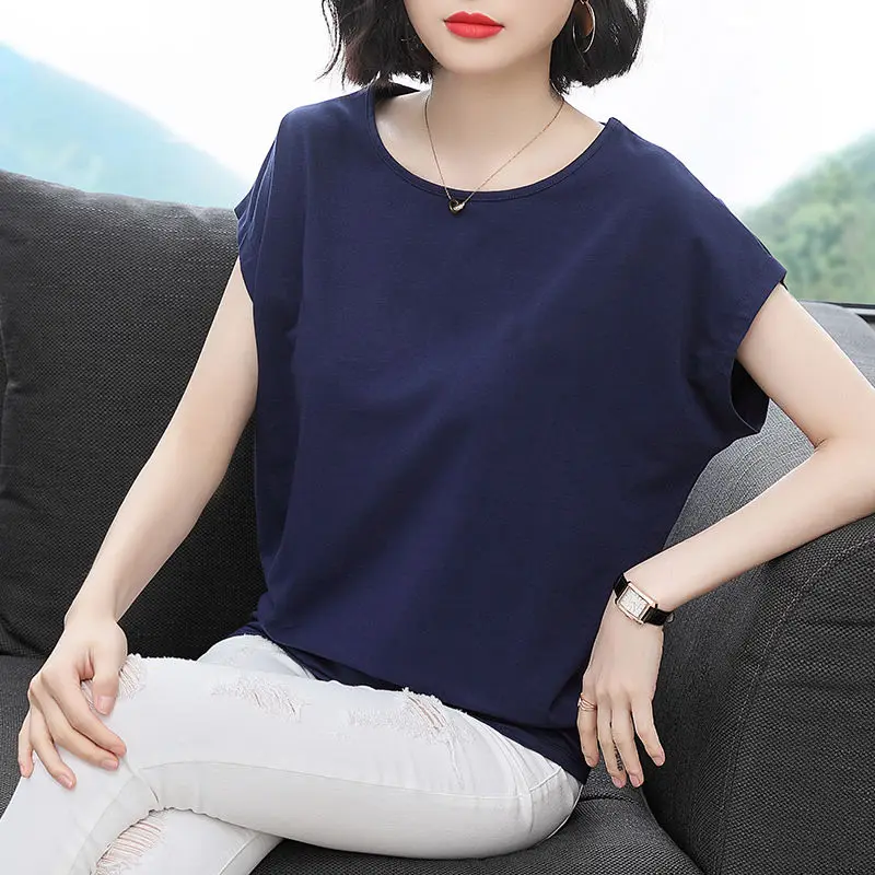 Summer New Simplicity Street Casual Loose T Shirts Short Sleeve Solid All-match Vintage Tops High Street Fashion Women Clothing
Summer New Simplicity Street Casual Loose T Shirts Short Sleeve Solid All-match Vintage Tops High Street Fashion Women Clothing