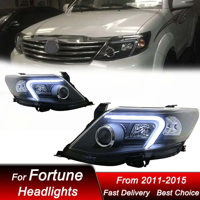 Car Headlights For Toyota Fortuner 2011-2015 LED new style Auto Headlamp Assembly Upgrade Projector Lens Accessories Kit
Car Headlights For Toyota Fortuner 2011-2015 LED new style Auto Headlamp Assembly Upgrade Projector Lens Accessories Kit