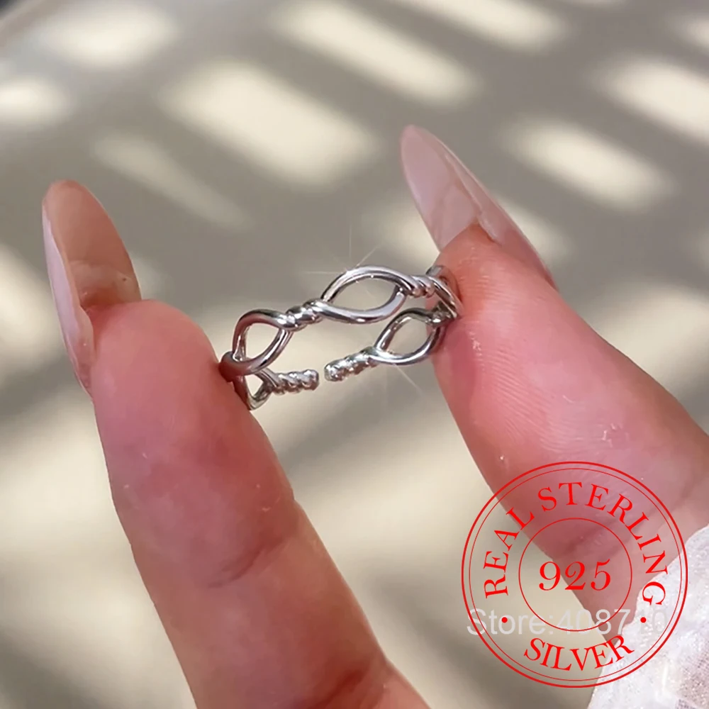 925 Sterling Silver Jewelry Geometric Line Knot Adjustable Finger Rings for Women Wedding Party Jewelry For Girls Friend Gift
925 Sterling Silver Jewelry Geometric Line Knot Adjustable Finger Rings for Women Wedding Party Jewelry For Girls Friend Gift