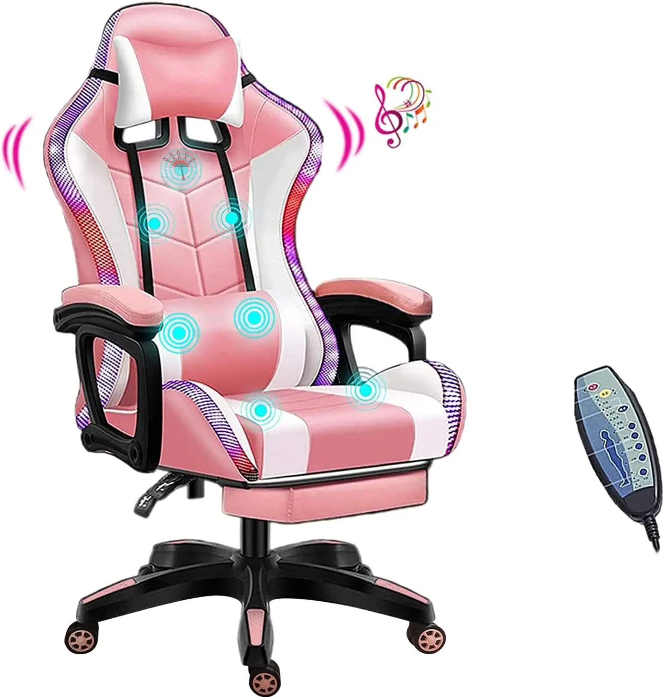 Gaming Chair with Speakers Video Game Chair PU Leather Recliner Computer Chair Swivel E-Sports Chair with Armrest
Gaming Chair with Speakers Video Game Chair PU Leather Recliner Computer Chair Swivel E-Sports Chair with Armrest