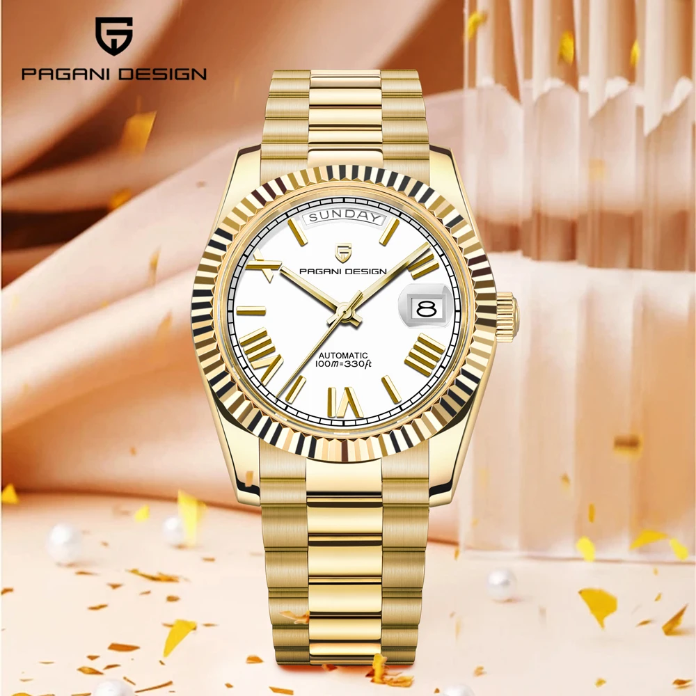 Часы PAGANI DESIGN, роскошные золотые механические часы в стиле ретро для мужчин, водонепроницаемые автоматические мужские часы из нержавеющей стали с сапфировым стеклом AR
Часы PAGANI DESIGN, роскошные золотые механические часы в стиле ретро для мужчин, водонепроницаемые автоматические мужские часы из нержавеющей стали с сапфировым стеклом AR