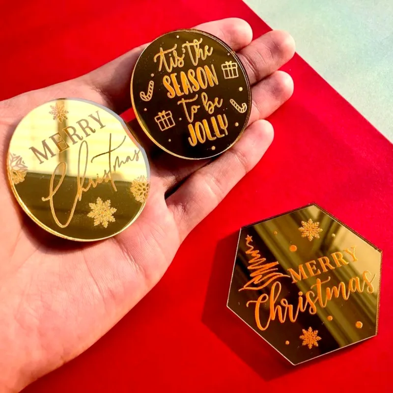 12pcs Merry Christmas Cake Toppers Gold Acrylic Round Cupcake Toppers Ornament For Kids Happy New Year Party Cake Decor
12pcs Merry Christmas Cake Toppers Gold Acrylic Round Cupcake Toppers Ornament For Kids Happy New Year Party Cake Decor