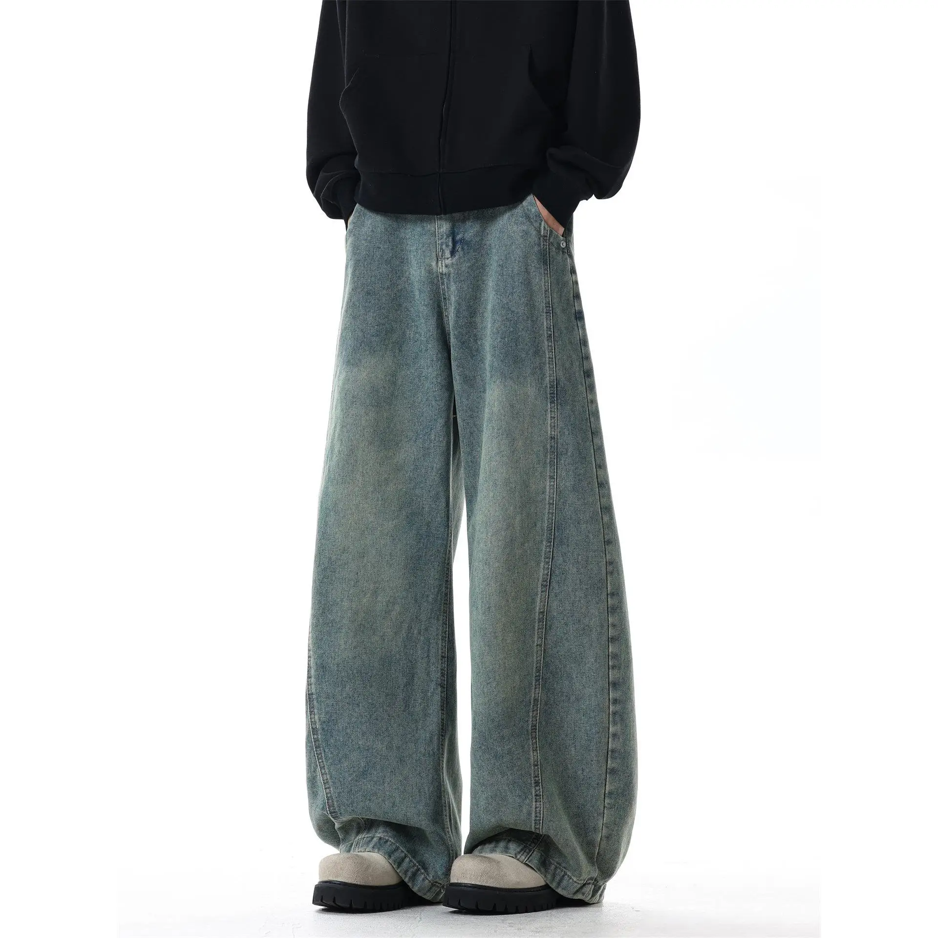 American Style Vintage Blue Knife Jeans Men Loose Straight Casual Wide Leg Pants Boys Washed out Jeans Loose Long Trousers
American Style Vintage Blue Knife Jeans Men Loose Straight Casual Wide Leg Pants Boys Washed out Jeans Loose Long Trousers