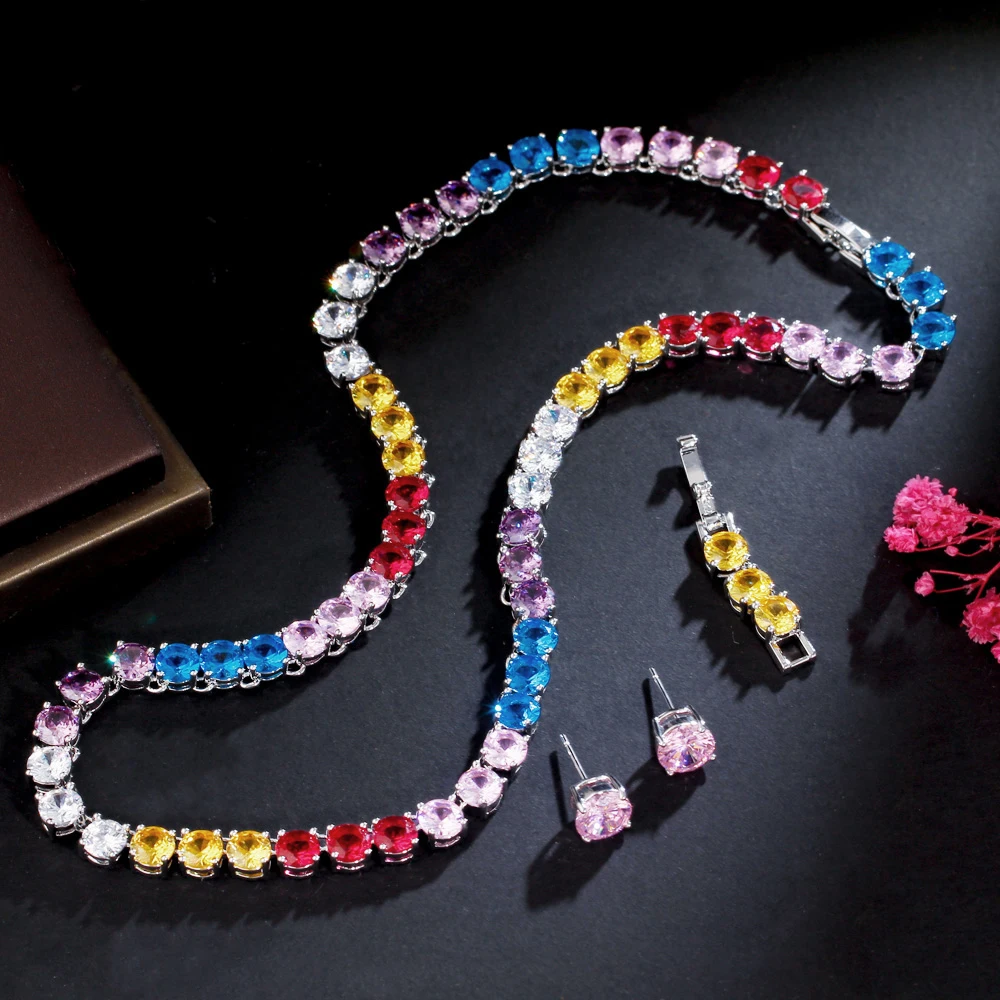 ThreeGraces модные блестящие красочные циркониевые серьги круглой формы для свадебной вечеринки, ожерелье, серьги, комплект ювелирных изделий для женщин TZ907
ThreeGraces модные блестящие красочные циркониевые серьги круглой формы для свадебной вечеринки, ожерелье, серьги, комплект ювелирных изделий для женщин TZ907
