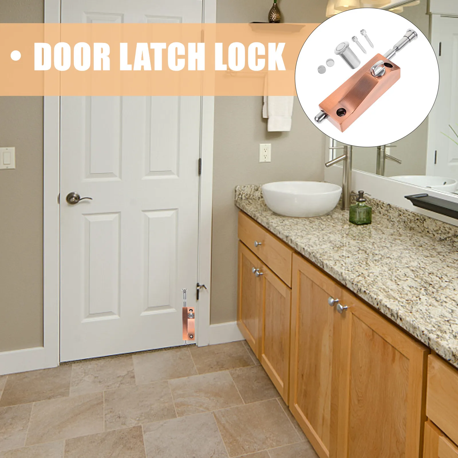 Spring Pin Latch Door Bolt Automatic Rotating Lock Thickened Aluminum Alloy Door Lock for Sliding Barn Gate Latch Security
Spring Pin Latch Door Bolt Automatic Rotating Lock Thickened Aluminum Alloy Door Lock for Sliding Barn Gate Latch Security