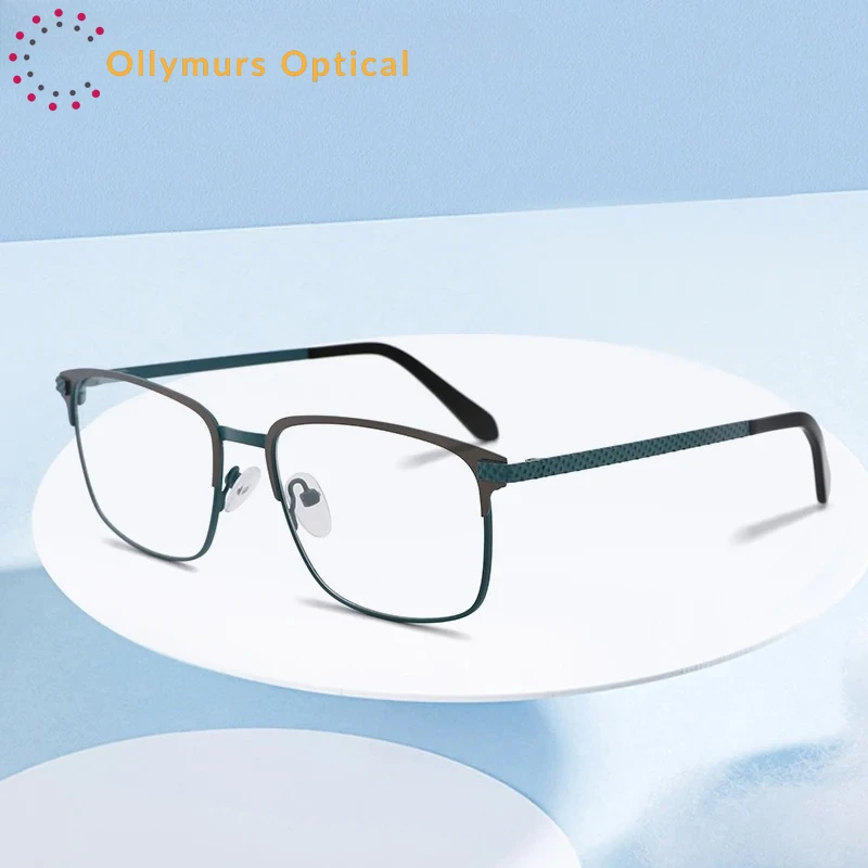 OLLYMURS Metal Alloy Eye Glasses Frames for Men Square Myopia Optical Prescription Eyeglasses Frames Green Design Eyewear TM004
OLLYMURS Metal Alloy Eye Glasses Frames for Men Square Myopia Optical Prescription Eyeglasses Frames Green Design Eyewear TM004