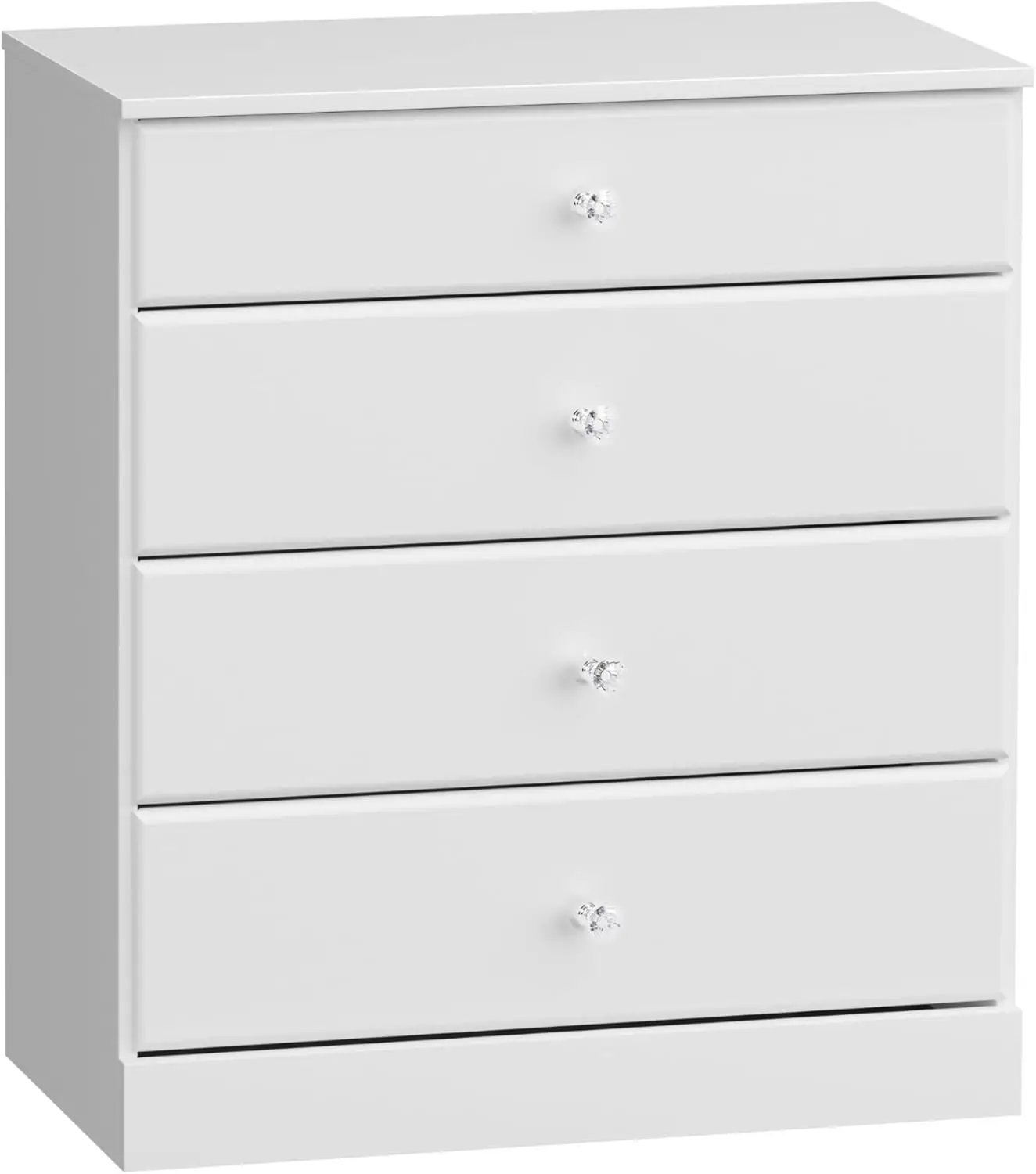 Astrid Simplistic 4-Drawer Dresser for Bedroom, Functional Chest of Drawers with Acrylic Knobs 18.25' D x 30' W x 34' H
Astrid Simplistic 4-Drawer Dresser for Bedroom, Functional Chest of Drawers with Acrylic Knobs 18.25' D x 30' W x 34' H