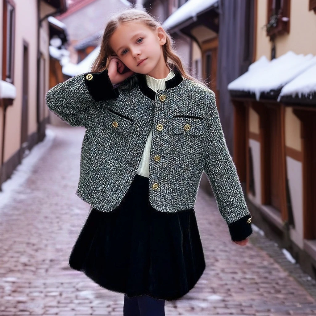 Girls Princess Outfits Set Winter Thicken Warm Splicing Color Block Formal Blazer Skirt 2-Piece New Year Teen Kids Birthday Suit
Girls Princess Outfits Set Winter Thicken Warm Splicing Color Block Formal Blazer Skirt 2-Piece New Year Teen Kids Birthday Suit