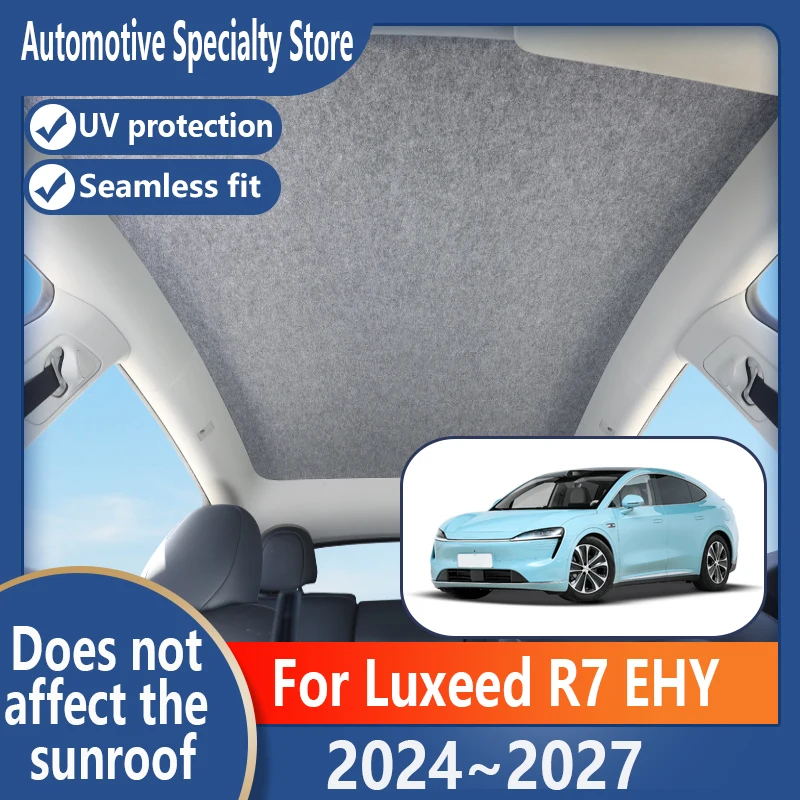 For Luxeed R7 EHY 2024~2027 Panoramic Sunroof Insulation Roof Visor Electrostatic Adsorption Suede Fabric Sun Protection Anti-U
For Luxeed R7 EHY 2024~2027 Panoramic Sunroof Insulation Roof Visor Electrostatic Adsorption Suede Fabric Sun Protection Anti-U
