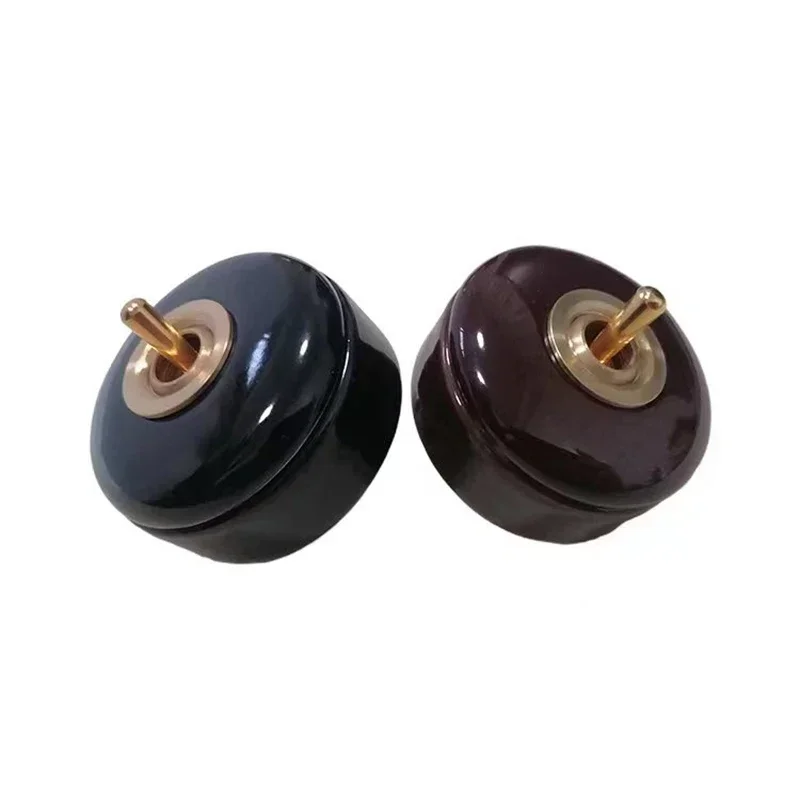 Modern European Japanese Style Ceramic Switch Socket, DIY Copper Rod Wall Lamp Toggle Switch 110-250V, Surface Mounted Design
Modern European Japanese Style Ceramic Switch Socket, DIY Copper Rod Wall Lamp Toggle Switch 110-250V, Surface Mounted Design