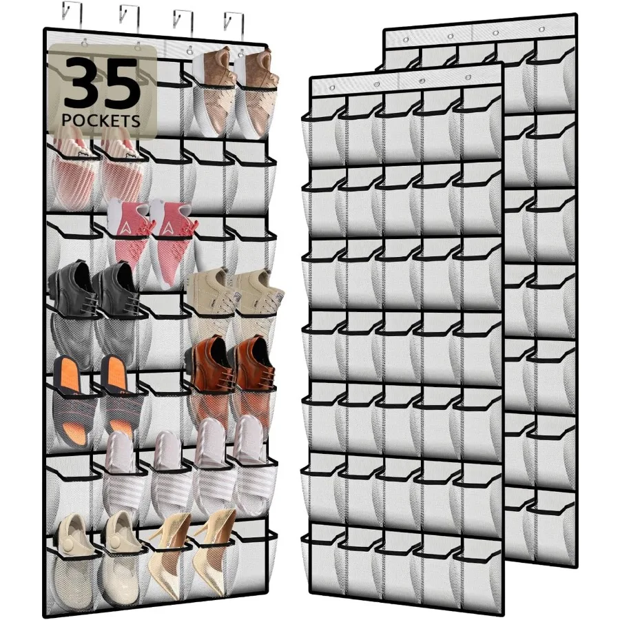 35-карманный органайзер для обуви над дверью для мужских и женских кроссовок, решение для хранения обуви с многоразовым дышащим большим я
35-карманный органайзер для обуви над дверью для мужских и женских кроссовок, решение для хранения обуви с многоразовым дышащим большим я