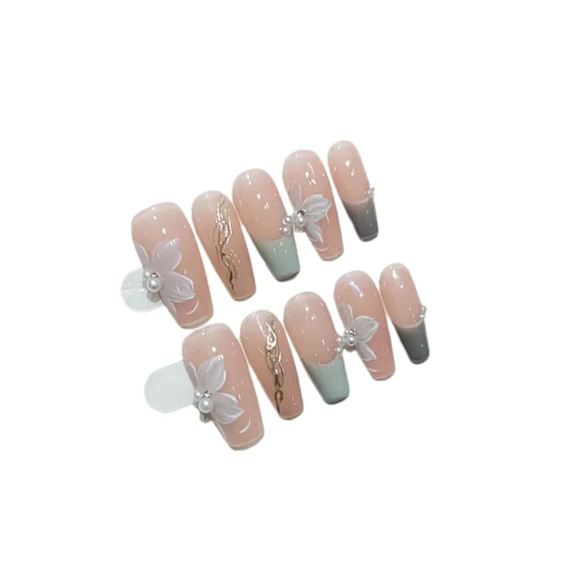 Temperament Camellia Nail Art Wearing Nail Art Handmade Gentle Temperament Ice Through Nude French Hand Painted Fake Nail Patch
Temperament Camellia Nail Art Wearing Nail Art Handmade Gentle Temperament Ice Through Nude French Hand Painted Fake Nail Patch