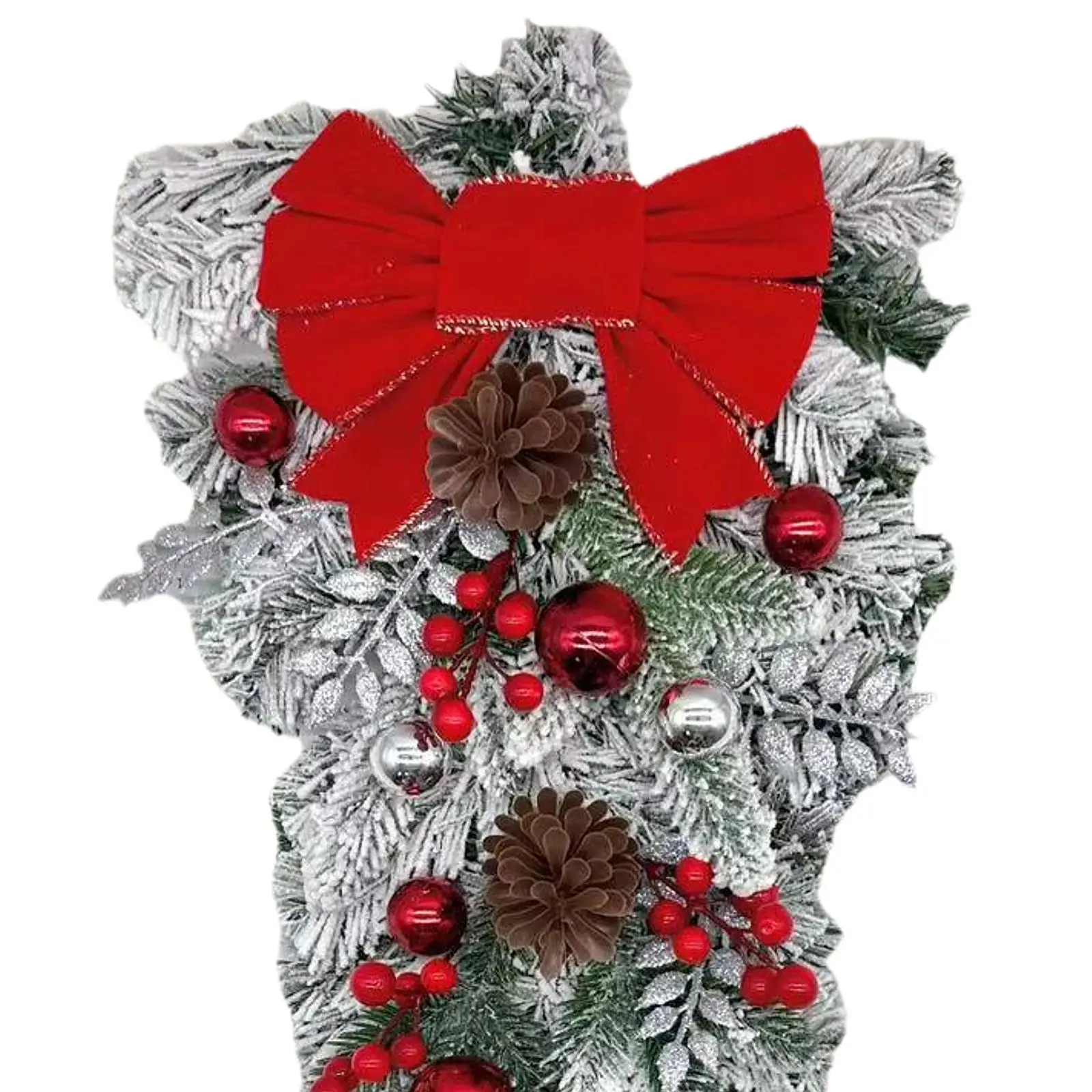 Artificial Christmas Wreath with Snow Effect Door Ornament for Winter Holiday Decorations Home Office Wall
Artificial Christmas Wreath with Snow Effect Door Ornament for Winter Holiday Decorations Home Office Wall