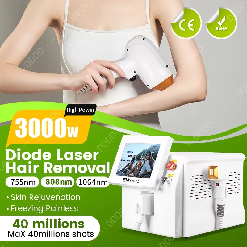3000W four-wavelength 808 diode laser hair removal device freezing point painless hair removal machine permanent body care
3000W four-wavelength 808 diode laser hair removal device freezing point painless hair removal machine permanent body care