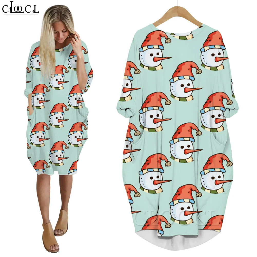 CLOOCL Dress Streetwear Cartoon Lovely Snowman Pattern 3D Printing Long Sleeve Loose Casual Fashion New Christmas Party Dresses
CLOOCL Dress Streetwear Cartoon Lovely Snowman Pattern 3D Printing Long Sleeve Loose Casual Fashion New Christmas Party Dresses