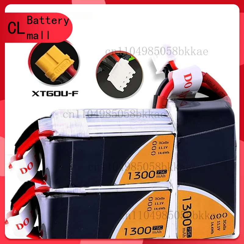3 шт., 11,1 В, 1300 мАч, 75C, LiPo аккумулятор для радиоуправляемого вертолета, квадрокоптера, FPV, детали гоночного дрона, 3S, перезаряжаемая батарея с XT60
3 шт., 11,1 В, 1300 мАч, 75C, LiPo аккумулятор для радиоуправляемого вертолета, квадрокоптера, FPV, детали гоночного дрона, 3S, перезаряжаемая батарея с XT60