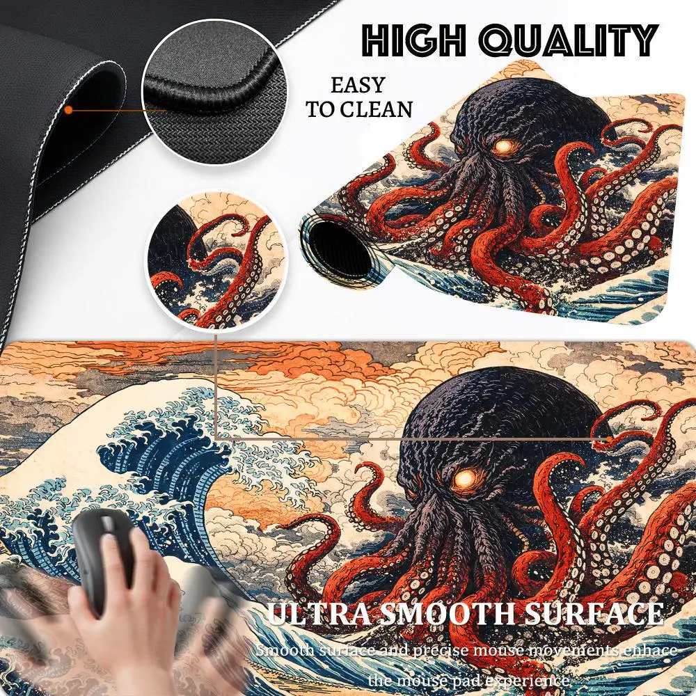 Retro Aesthetic Waves and Octopus large Mouse pad Desk Mat Non-Slip Gaming mats office carpet pc accessories mousepad desk pad
Retro Aesthetic Waves and Octopus large Mouse pad Desk Mat Non-Slip Gaming mats office carpet pc accessories mousepad desk pad