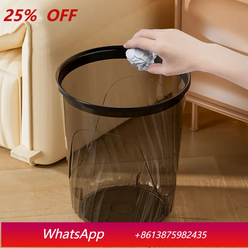 LTT transparent trash can household light luxury kitchen living room toilet bathroom large paper basket
LTT transparent trash can household light luxury kitchen living room toilet bathroom large paper basket