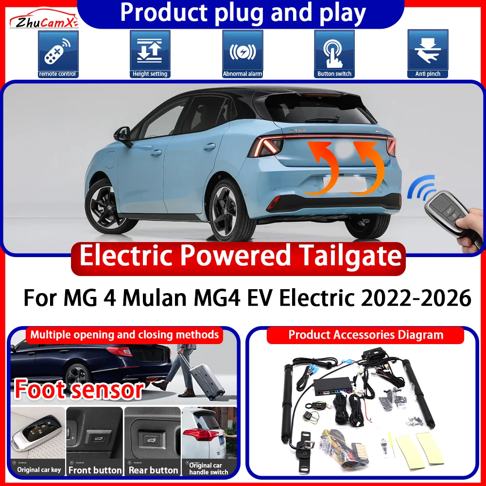 ZhuCamX OEM Powered Tailgate for MG 4 Mulan MG4 EV Electric 2022-2026 suite anti pinch Smart Intelligent Control Gate Lift Kit
ZhuCamX OEM Powered Tailgate for MG 4 Mulan MG4 EV Electric 2022-2026 suite anti pinch Smart Intelligent Control Gate Lift Kit