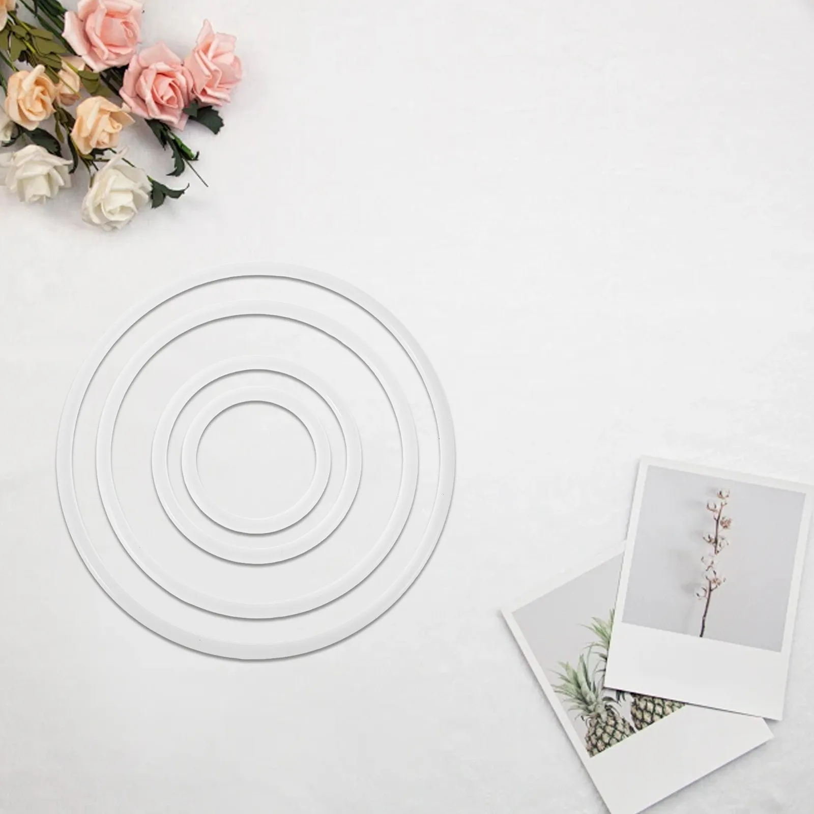 50Pcs Dream Catcher Rings Plastic Craft Hoops Floral Wreath Garland Wedding Hanging Decor for DIY Handmade Macrame Supplies
50Pcs Dream Catcher Rings Plastic Craft Hoops Floral Wreath Garland Wedding Hanging Decor for DIY Handmade Macrame Supplies