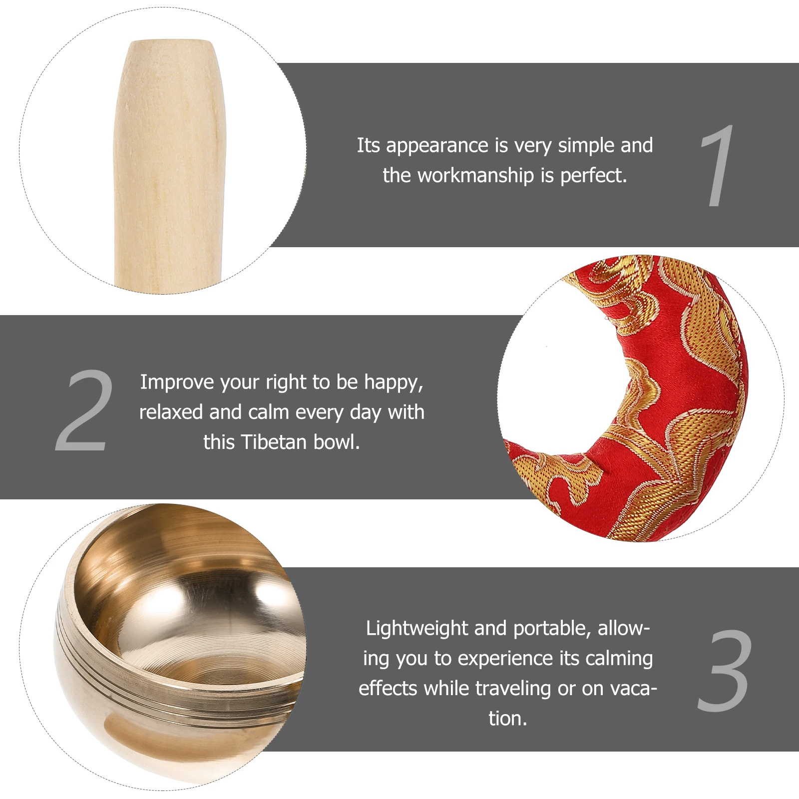1 set 1 Set Copper Singing Bowl Sound Therapy Bowl For Meditation Yoga Relaxation Lightweight Portable
1 set 1 Set Copper Singing Bowl Sound Therapy Bowl For Meditation Yoga Relaxation Lightweight Portable