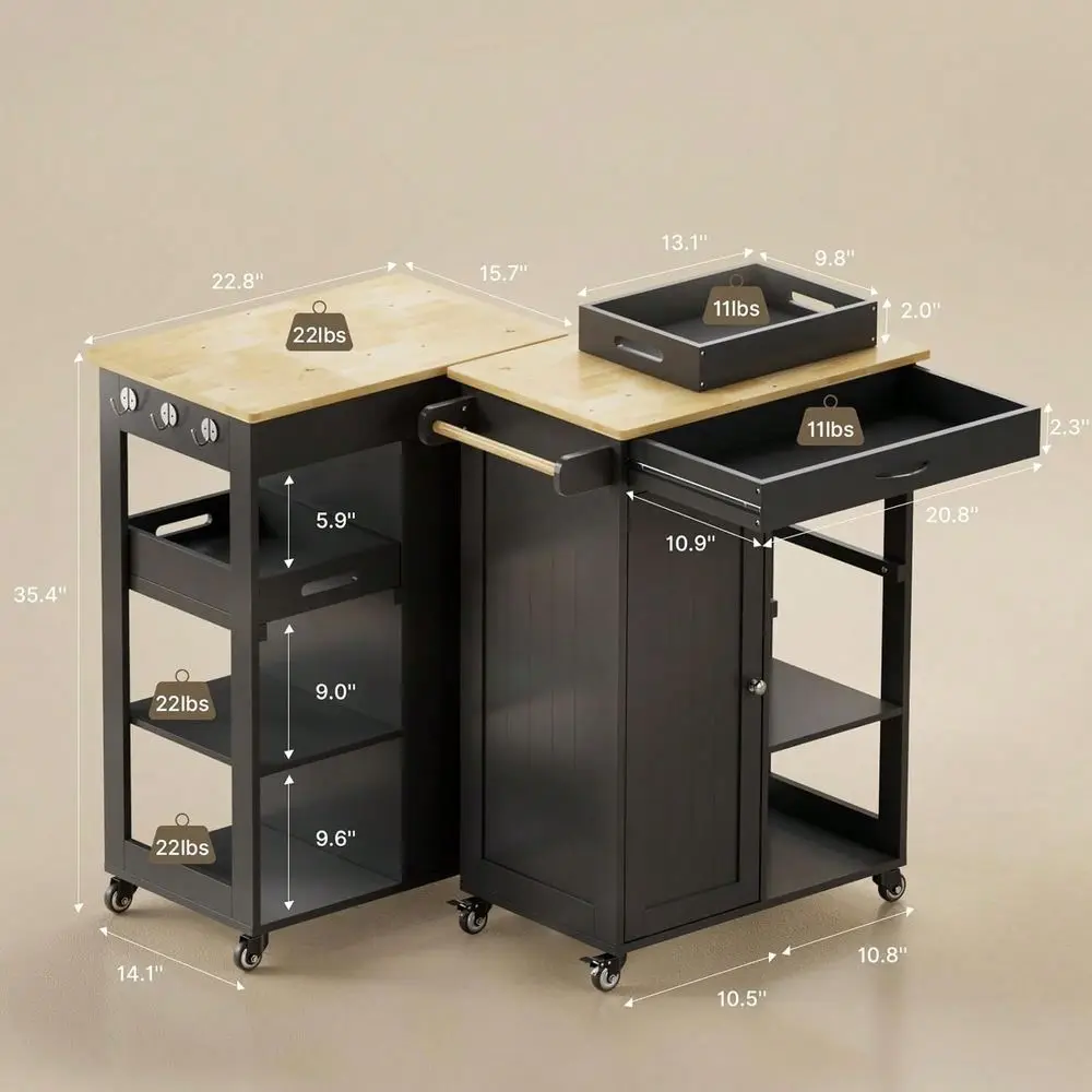 Kitchen Island Cart, Rolling Kitchen Island Cart With Storage, Kitchen Island On Wheels With Removable Tray, Utility Trolley Ca
Kitchen Island Cart, Rolling Kitchen Island Cart With Storage, Kitchen Island On Wheels With Removable Tray, Utility Trolley Ca