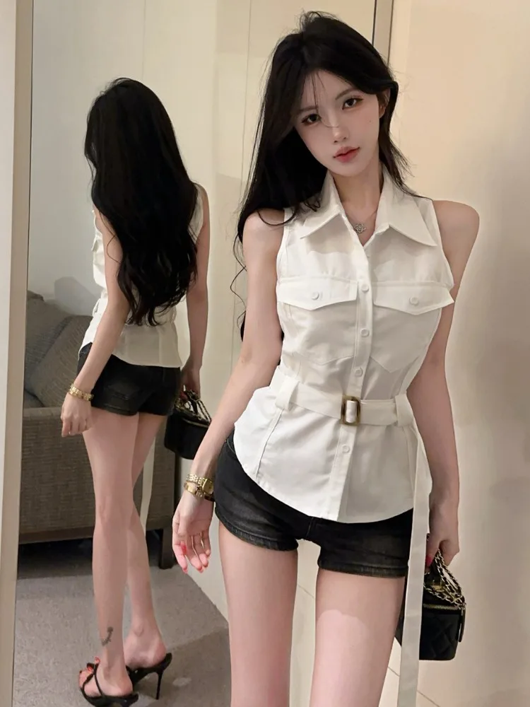 Loose Fit Sleeveless Shirt Women's Summer Design Sensation Waist Cinched Belted High-End Casual Top French Style Standard Ver...
Loose Fit Sleeveless Shirt Women's Summer Design Sensation Waist Cinched Belted High-End Casual Top French Style Standard Ver...
