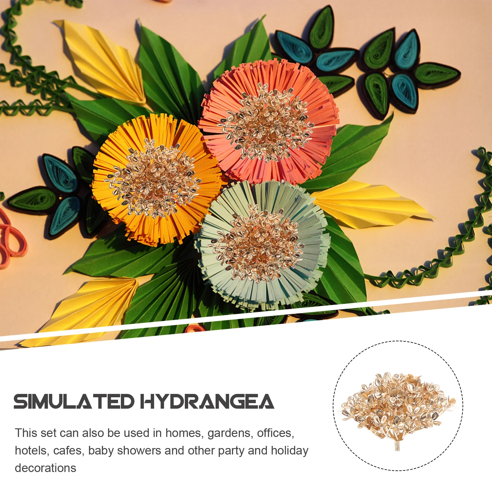 10Pcs Golden Hydrangea Heads Faux Hydrangea Flowers Bulk for Wedding Home Party Decoration Artificial Flower Decor
10Pcs Golden Hydrangea Heads Faux Hydrangea Flowers Bulk for Wedding Home Party Decoration Artificial Flower Decor