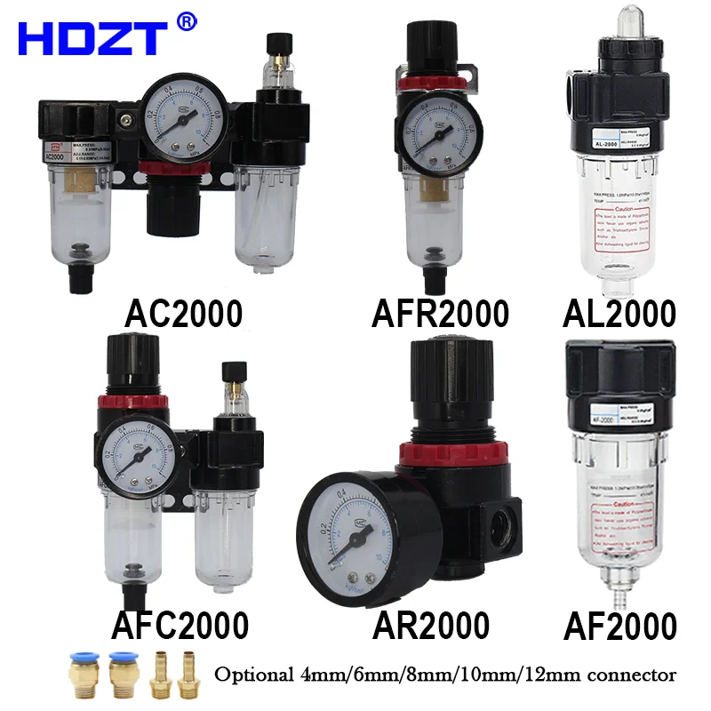 AFC2000 AC2000 AFR2000 Pneumatic FRL Air Filter Regulator Lubricator AR2000 AL2000 AF2000 Air Source Treatment Unit G1/4
AFC2000 AC2000 AFR2000 Pneumatic FRL Air Filter Regulator Lubricator AR2000 AL2000 AF2000 Air Source Treatment Unit G1/4