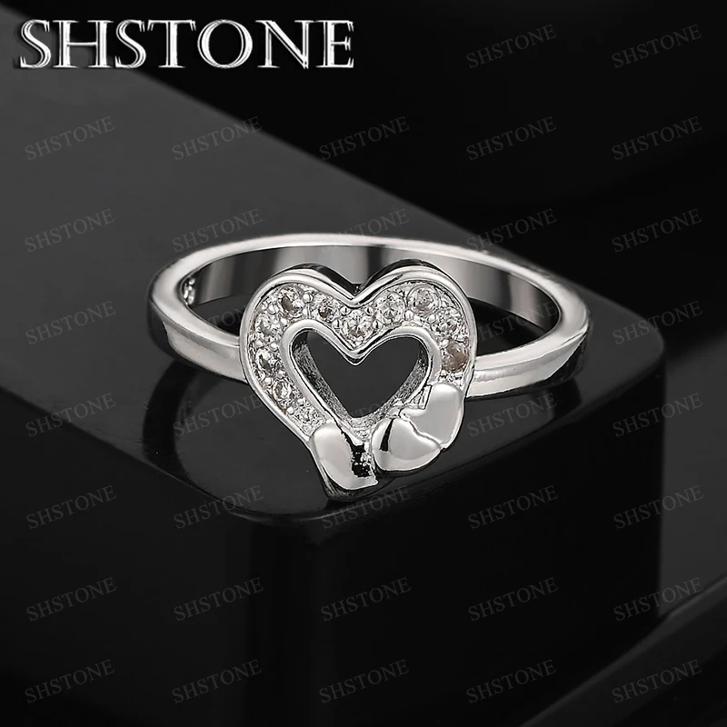 Female 925 Sterling Silver Heart Lovers Rings Fashion Charm Jewelry Women Men Party Birthday Gift Engagement Wedding Accessories
Female 925 Sterling Silver Heart Lovers Rings Fashion Charm Jewelry Women Men Party Birthday Gift Engagement Wedding Accessories